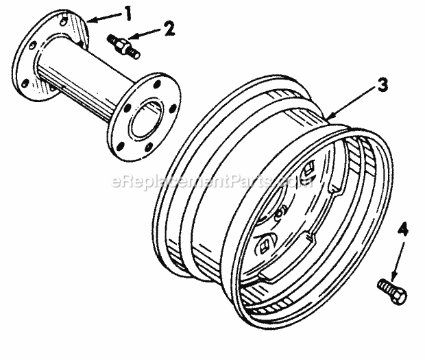 Rear Wheels Diagram and Parts List for 127 2050040U Cub Cadet Lawn Tractor
